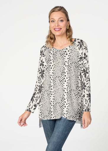 Leopard Rose (8018) ~ Slouchy Butterknit Top