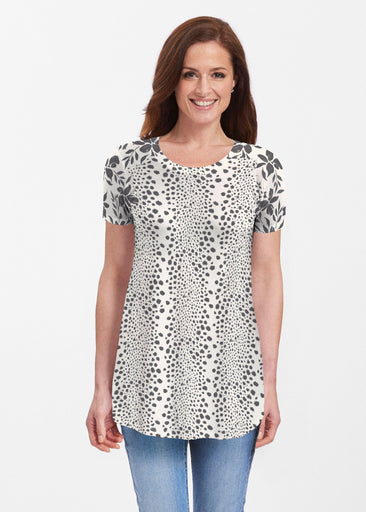 Leopard Rose (8018) ~ Short Sleeve Butterknit tunic