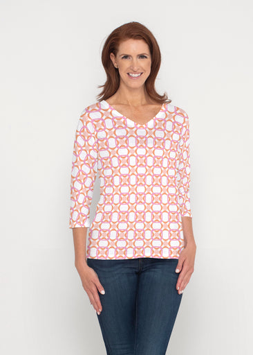 Bangles & Dots (8022) ~ Signature 3/4 Sleeve V-Neck Top