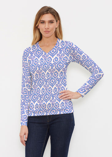 Crayola Royal (8023) ~ Butterknit Long Sleeve V-Neck Top
