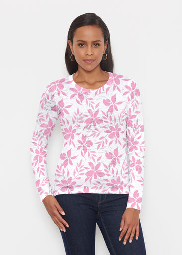 Botanical Pink (8025) ~ Signature Long Sleeve Crew Shirt