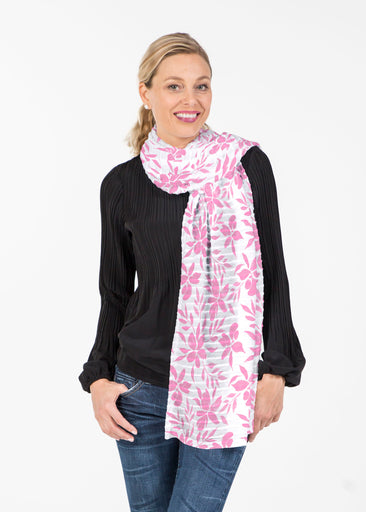 Botanical Pink (8025) ~ Banded Scarf