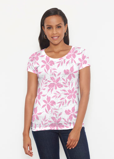 Botanical Pink (8025) ~ Short Sleeve Scoop Shirt