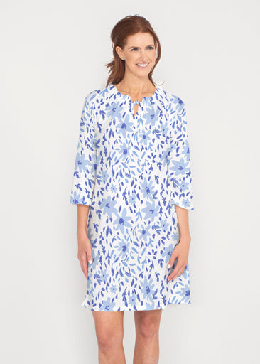 May Flowers (8027) ~ Gathered Neck Bell Sleeve Dress