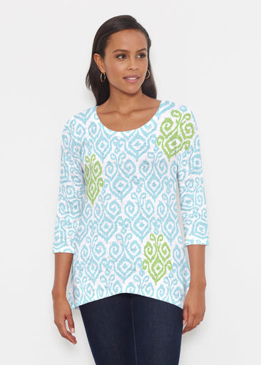 Crayola Aqua- Lime (8029) ~ Katherine Hi-Lo Thermal Tunic