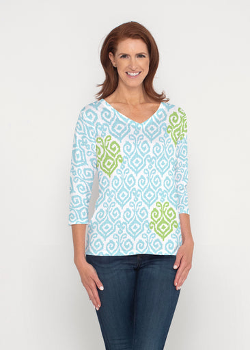 Crayola Aqua- Lime (8029) ~ Signature 3/4 Sleeve V-Neck Top