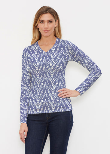 Budding Antlers (8030) ~ Butterknit Long Sleeve V-Neck Top
