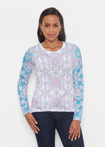 Etched Mod Blue (8033) ~ Signature Long Sleeve Crew Shirt