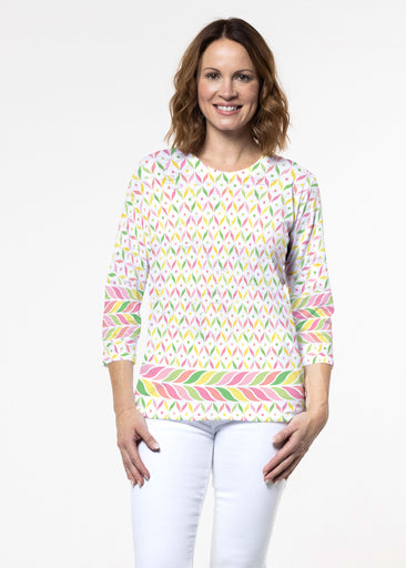 Tutti Fruitti (8036) ~ Signature 3/4 Sleeve Crew Neck Top