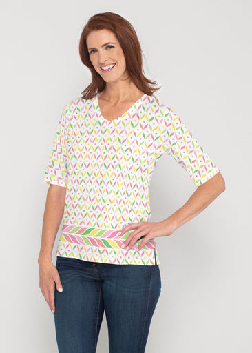 Tutti Fruitti (8036) ~ Signature Elbow Sleeve V-Neck Top