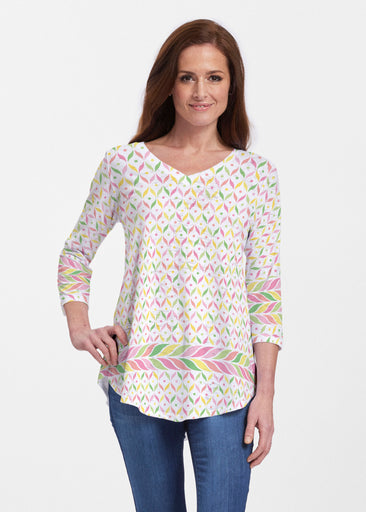 Tutti Fruitti (8036) ~ V-neck Flowy Tunic