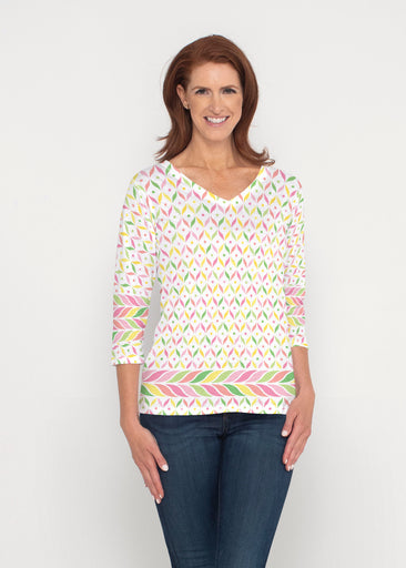 Tutti Fruitti (8036) ~ Signature 3/4 Sleeve V-Neck Top