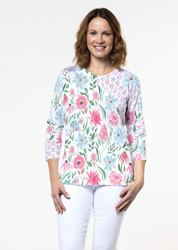 Hello Dolly (8038) ~ Signature 3/4 Sleeve Crew Neck Top