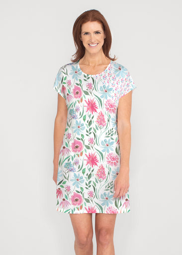 Hello Dolly (8038) ~ French Terry Short Sleeve Crew Dress