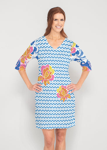 Vintage Blooms (8039) ~ Lucy 3/4 Sleeve V-Neck Dress