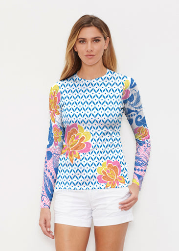 Vintage Blooms (8039) ~ Long Sleeve Rash Guard