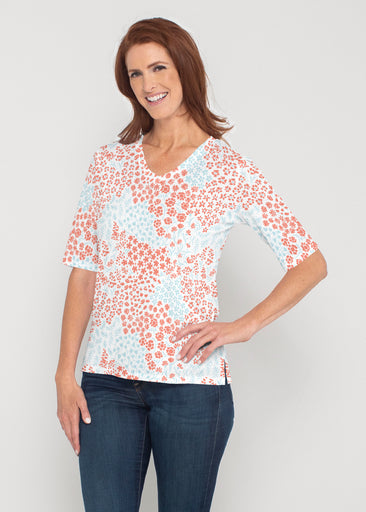 Annabelle (8040) ~ Signature Elbow Sleeve V-Neck Top
