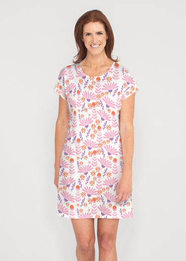 Fanfare (8042) ~ French Terry Short Sleeve Crew Dress
