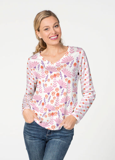 Fanfare (8042) ~ French Terry V-neck Top