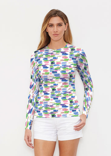 Pops of Bliss (8047) ~ Long Sleeve Rash Guard