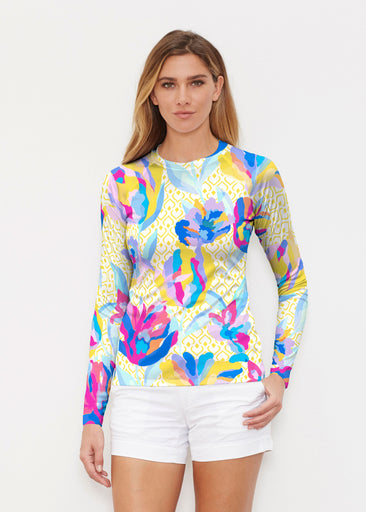 Floral Spades (8048) ~ Long Sleeve Rash Guard