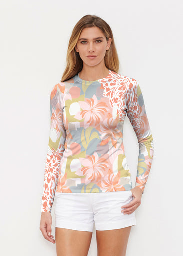 Garden Collage (8049) ~ Long Sleeve Rash Guard