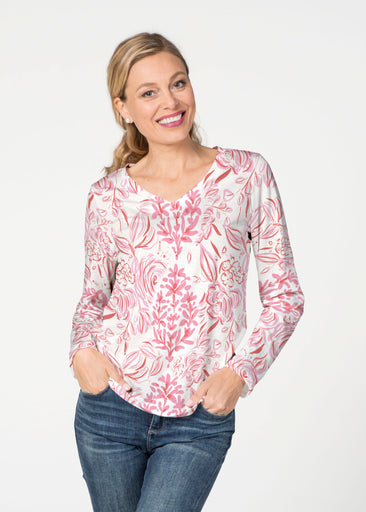 Scarlett (8052) ~ French Terry V-neck Top