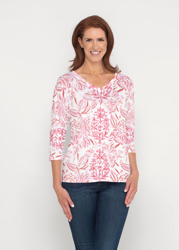 Scarlett (8052) ~ Signature 3/4 Sleeve V-Neck Top