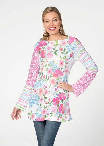 Rosie Dots (8053) ~ Banded Boatneck Tunic