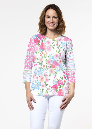 Rosie Dots (8053) ~ Signature 3/4 Sleeve Crew Neck Top