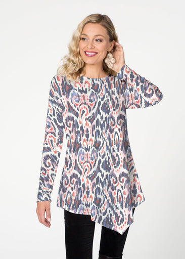 Boho Paisley (8054) ~ Asymmetrical French Terry Tunic