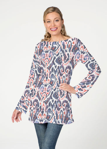 Boho Paisley (8054) ~ Banded Boatneck Tunic