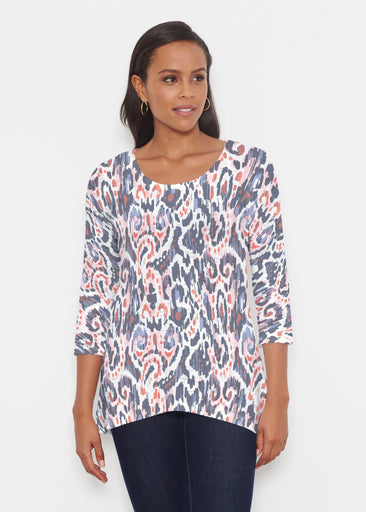 Boho Paisley (8054) ~ Katherine Hi-Lo Thermal Tunic