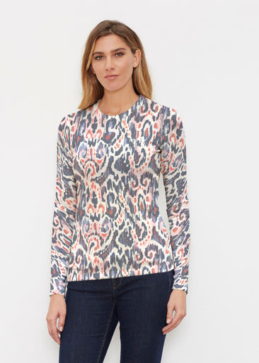 Boho Paisley (8054) ~ Butterknit Long Sleeve Crew Top