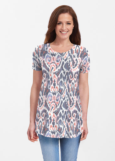 Boho Paisley (8054) ~ Short Sleeve Butterknit tunic