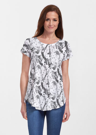 Trixie (8057) ~ Short Sleeve Scoop Neck Flowy Tunic