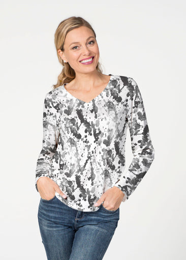 Trixie (8057) ~ French Terry V-neck Top