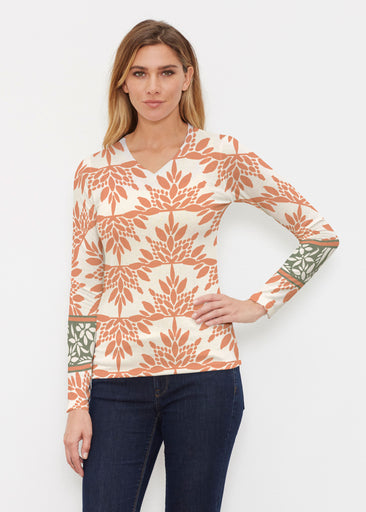 Eccentric Spice (8059) ~ Butterknit Long Sleeve V-Neck Top