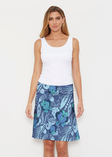 Vintage Blooms Blue (8060) ~ Silky Brenda Skirt 21 inch