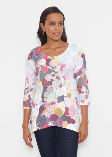 Colorful Poms (8063) ~ Katherine Hi-Lo Thermal Tunic