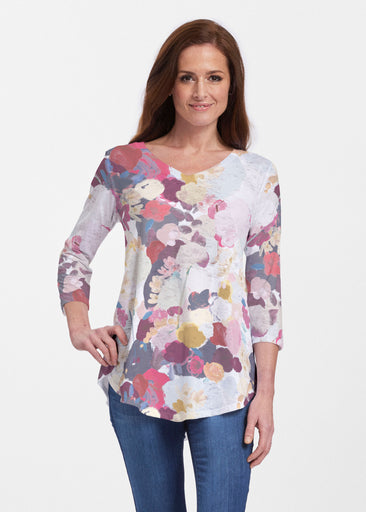 Colorful Poms (8063) ~ V-neck Flowy Tunic