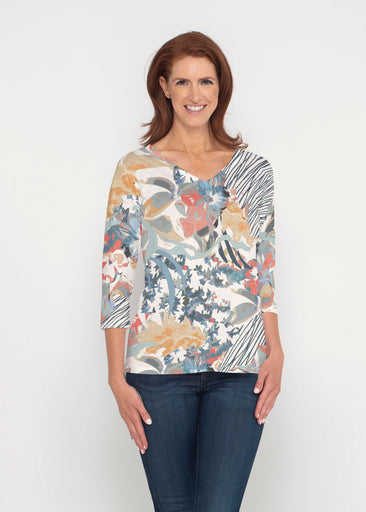 Maddy Sketch (8065) ~ Signature 3/4 Sleeve V-Neck Top