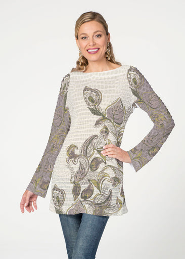 Crocodile Vine (8066) ~ Banded Boatneck Tunic