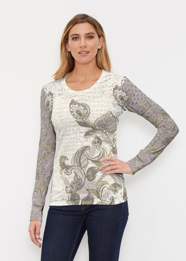 Crocodile Vine (8066) ~ Thermal Long Sleeve Crew Shirt