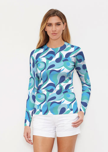 Disco Blue (8067) ~ Long Sleeve Rash Guard