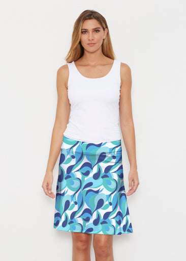 Disco Blue (8067) ~ Silky Brenda Skirt 21 inch