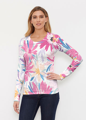 Loves me Loves me Not (8068) ~ Thermal Long Sleeve Crew Shirt