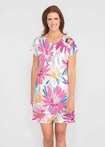 Loves me Loves me Not (8068) ~ French Terry Short Sleeve Crew Dress