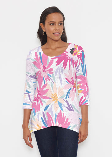 Loves me Loves me Not (8068) ~ Katherine Hi-Lo Thermal Tunic