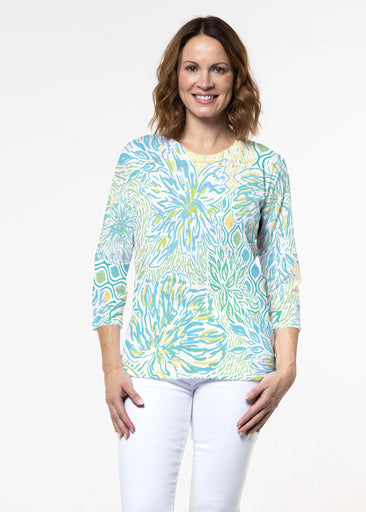 Summer Vibes (8069) ~ Signature 3/4 Sleeve Crew Neck Top
